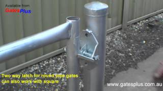 Gate Latch 2 way for round pipe and square [upl. by Groome]