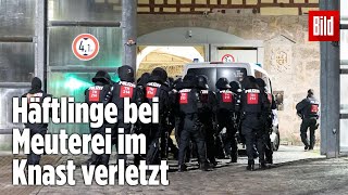 Gefängnismeuterei Polizei stürmt Knast in Thüringen  JVA Untermaßfeld [upl. by Eellek]